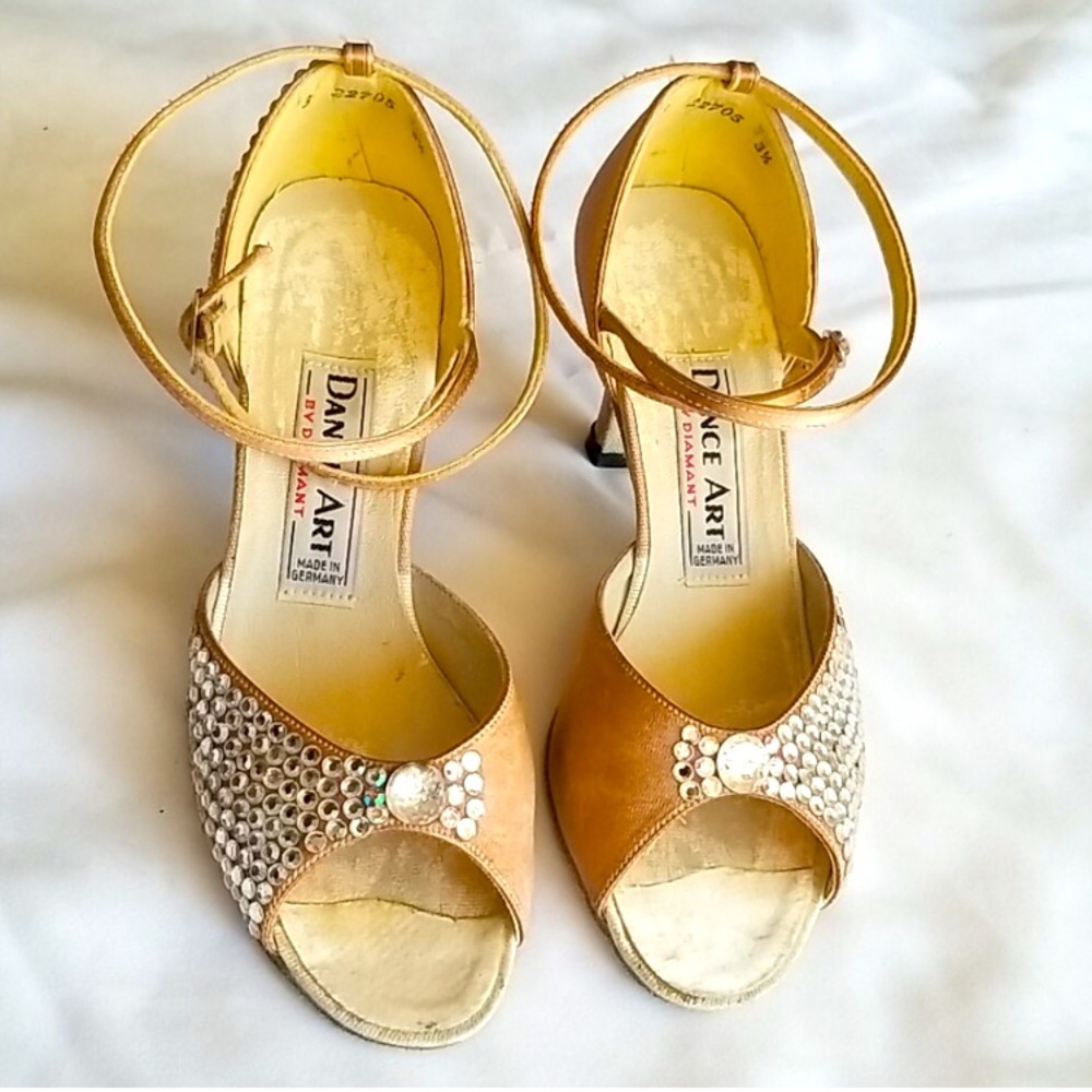 Dance Art Diamant Dazzling Satin Tango Shoes